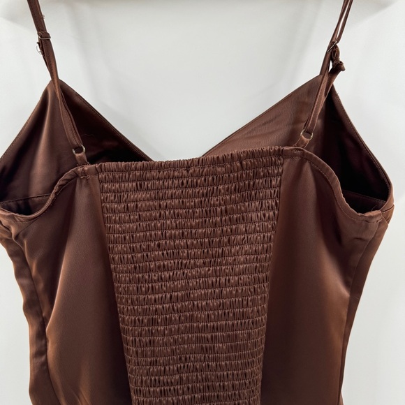 Forever 21 Brown Satin Tank Top – Size Medium - Picture 6 of 7